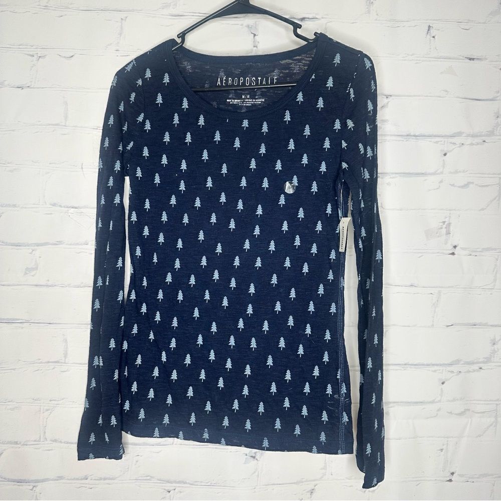 Aeropostale small blue tree‎ top - brand new with tags!